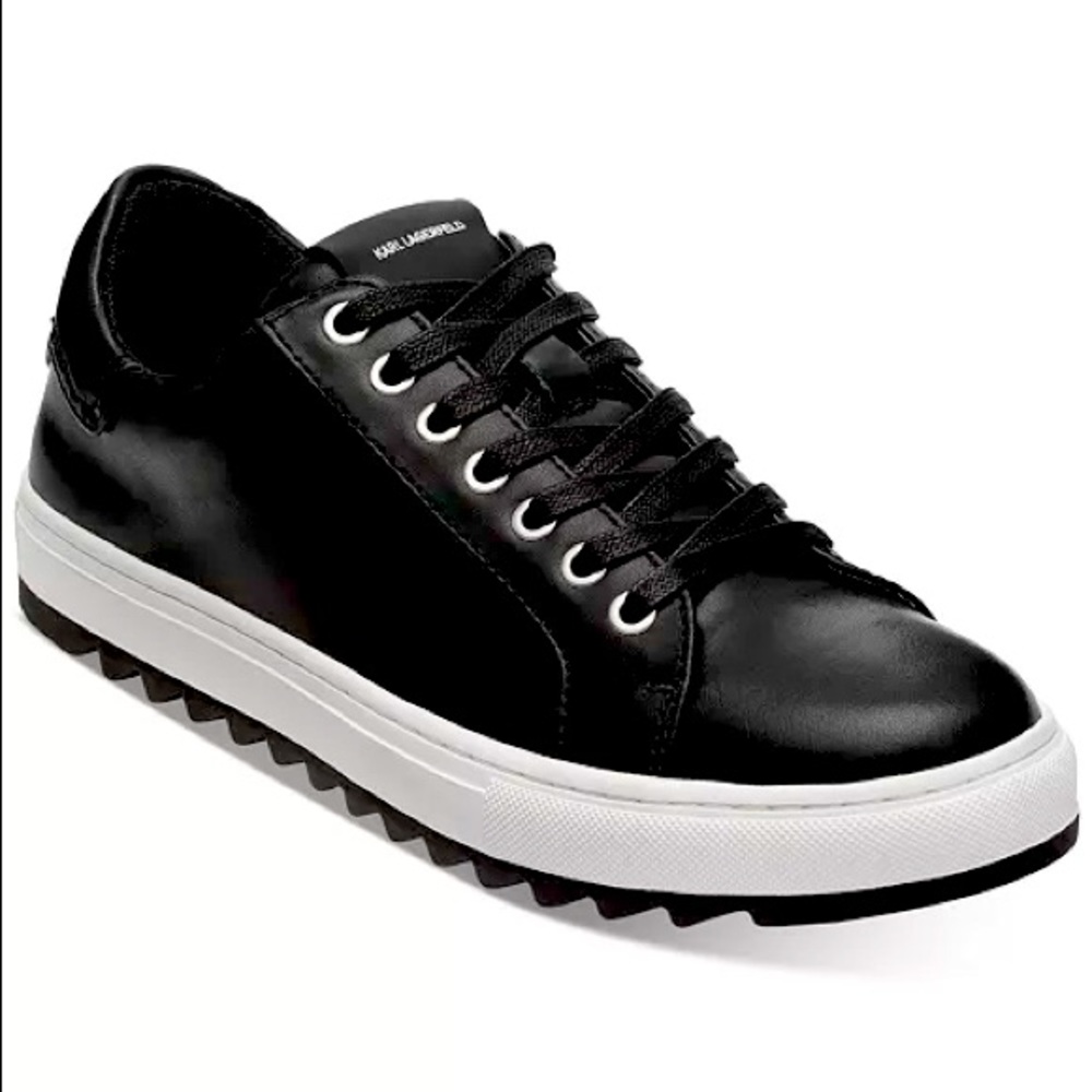 Karl Lagerfeld Men’s Genuine Leather Dress Sneakers